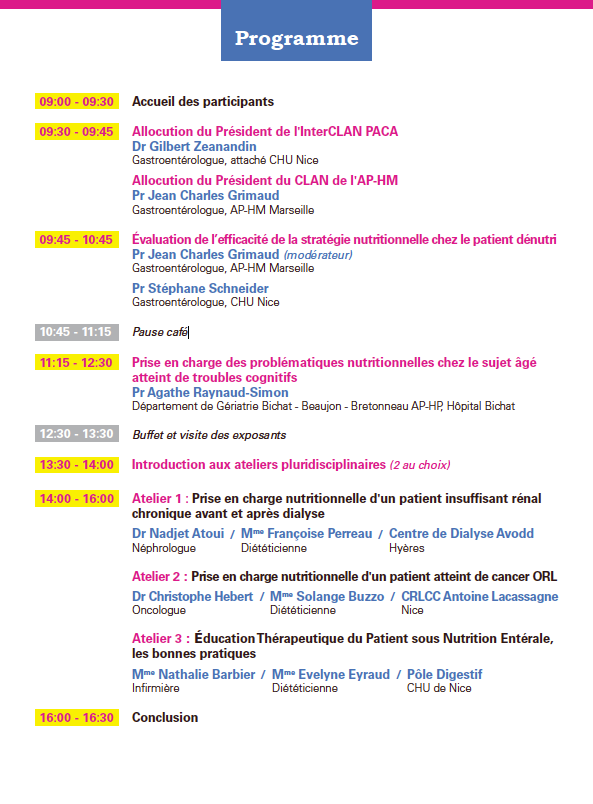 Programme interclan PACA 2015